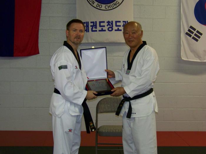 GM Park presenting me with plaque