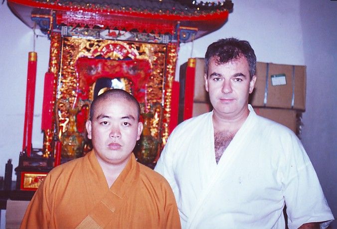 With Chief Abbott Shi Yongxin at the Shaolin Temple